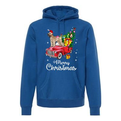 Soft Coated Wheaten Terrier Ride Red Truck Christmas Funny Gift Premium Hoodie