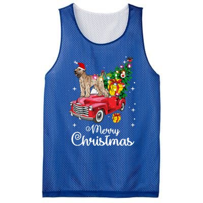 Soft Coated Wheaten Terrier Ride Red Truck Christmas Funny Gift Mesh Reversible Basketball Jersey Tank