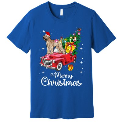 Soft Coated Wheaten Terrier Ride Red Truck Christmas Funny Gift Premium T-Shirt