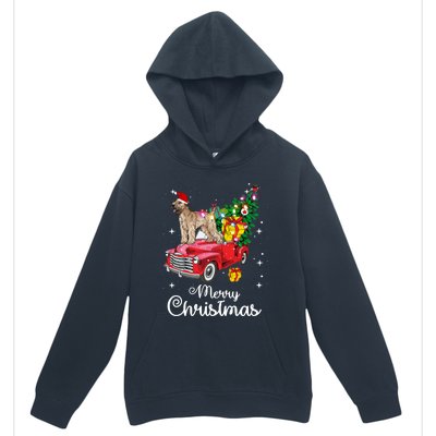 Soft Coated Wheaten Terrier Ride Red Truck Christmas Funny Gift Urban Pullover Hoodie