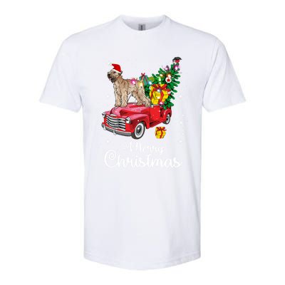 Soft Coated Wheaten Terrier Ride Red Truck Christmas Funny Gift Softstyle CVC T-Shirt