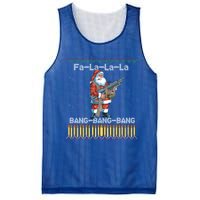 Santa Claus With A Big Gun Singing Christmas Song Funny Ugly Gift Mesh Reversible Basketball Jersey Tank