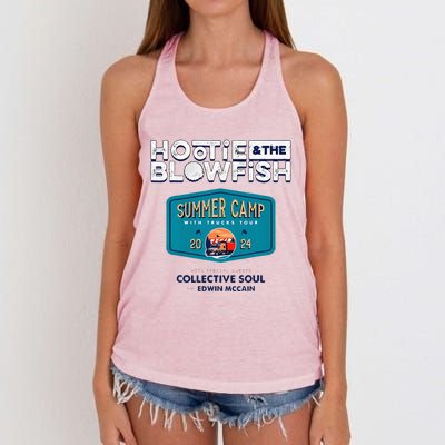 Summer Camp With Trucks Women's Knotted Racerback Tank