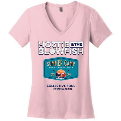 Summer Camp With Trucks Women's V-Neck T-Shirt