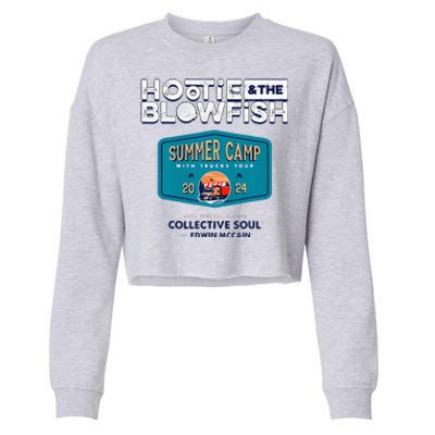 Summer Camp With Trucks Cropped Pullover Crew