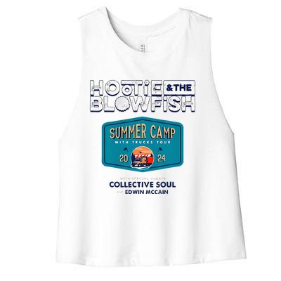 Summer Camp With Trucks Women's Racerback Cropped Tank