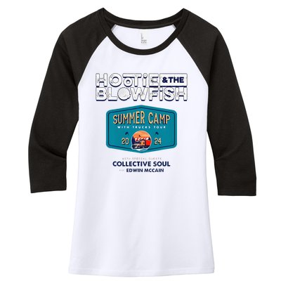 Summer Camp With Trucks Women's Tri-Blend 3/4-Sleeve Raglan Shirt