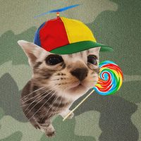 Silly Cat With Lollipop Meme Legacy Tie Dye Trucker Hat