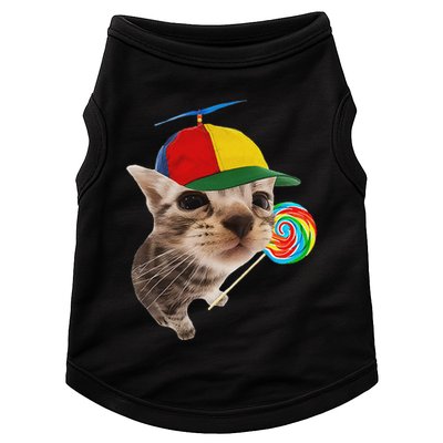 Silly Cat With Lollipop Meme Doggie Tank