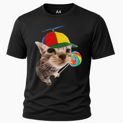 Silly Cat With Lollipop Meme Performance Shirt