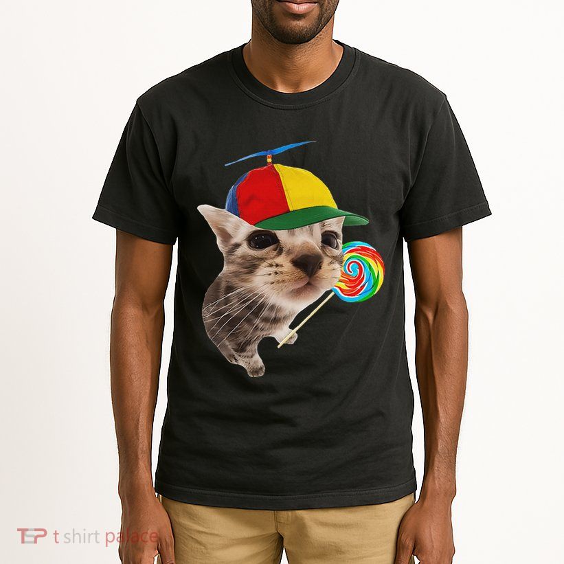 Silly Cat With Lollipop Meme Tall T-Shirt