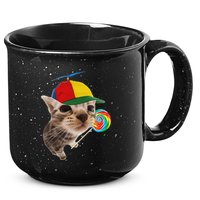 Silly Cat With Lollipop Meme 15oz Campfire Ceramic Mug