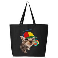 Silly Cat With Lollipop Meme 25L Jumbo Tote