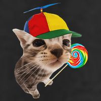 Silly Cat With Lollipop Meme 25L Jumbo Tote