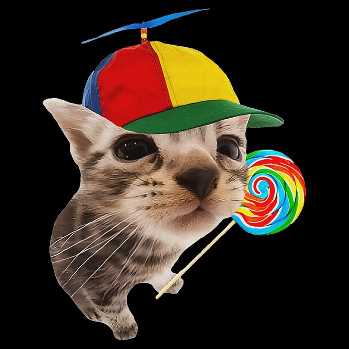 Silly Cat With Lollipop Meme Baby Bodysuit