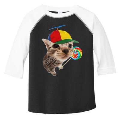 Silly Cat With Lollipop Meme Toddler Fine Jersey T-Shirt