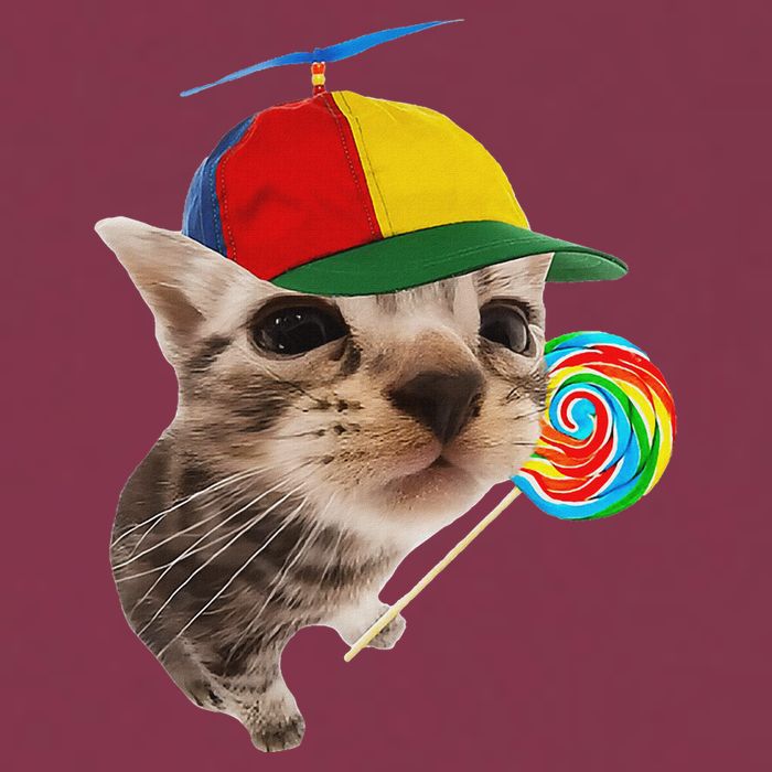 Silly Cat With Lollipop Meme 16oz Travel Tumbler
