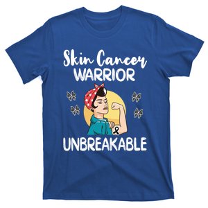 Skin Cancer Warrior Black Ribbon Melanoma Awareness Gift T-Shirt