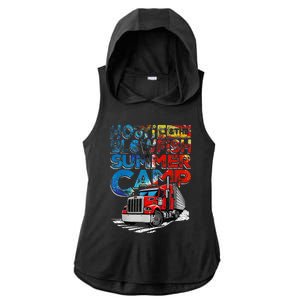 Summer Camp With Trucks Ladies PosiCharge Tri-Blend Wicking Draft Hoodie Tank