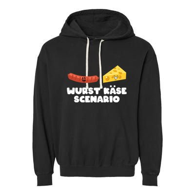 Sausage Cheese Wurst KäSe Scenario Joke Garment-Dyed Fleece Hoodie