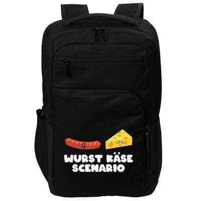 Sausage Cheese Wurst KäSe Scenario Joke Impact Tech Backpack