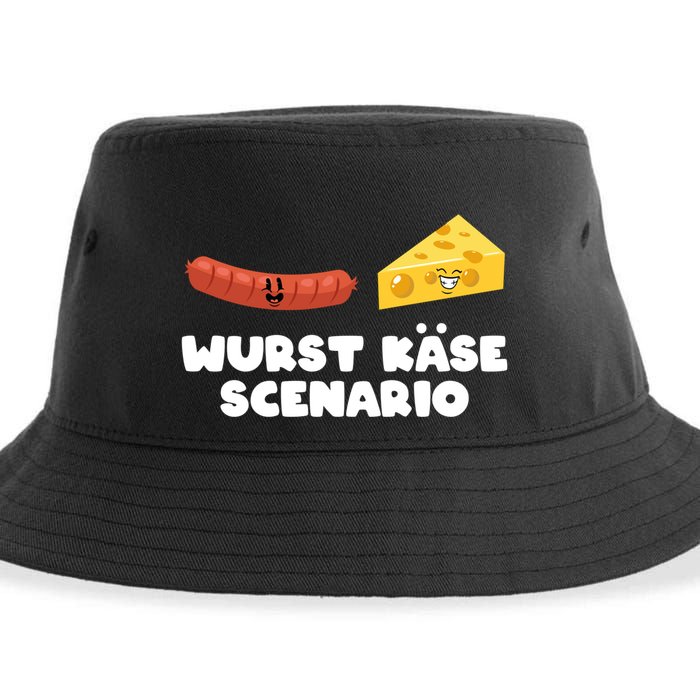 Sausage Cheese Wurst KäSe Scenario Joke Sustainable Bucket Hat