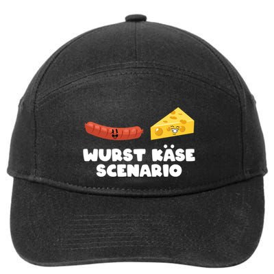 Sausage Cheese Wurst KäSe Scenario Joke 7-Panel Snapback Hat