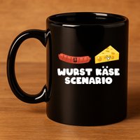 Sausage Cheese Wurst KäSe Scenario Joke 11oz C Handle Ceramic Mug