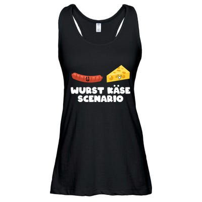 Sausage Cheese Wurst KäSe Scenario Joke Ladies Essential Flowy Tank