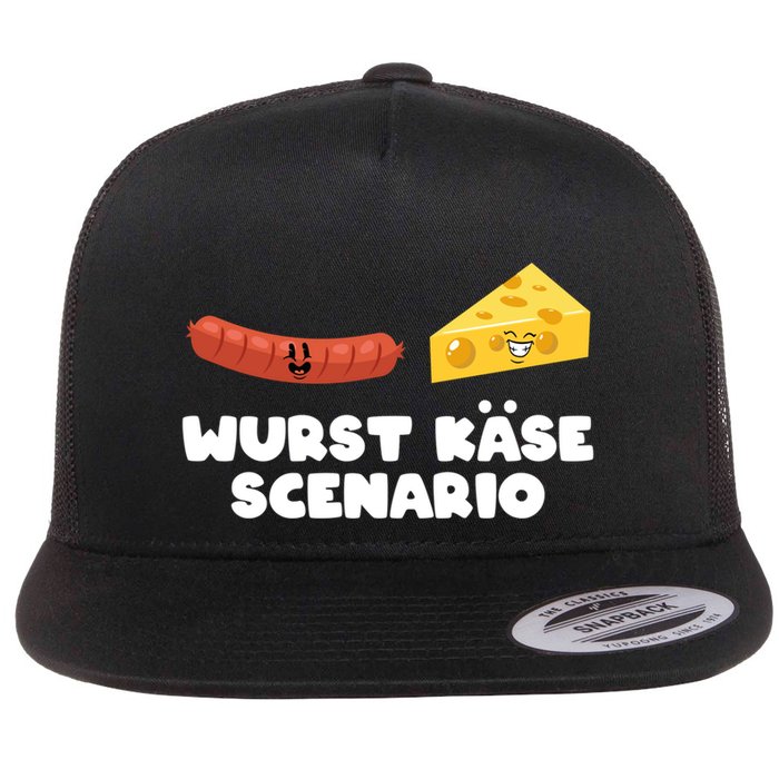 Sausage Cheese Wurst KäSe Scenario Joke Flat Bill Trucker Hat