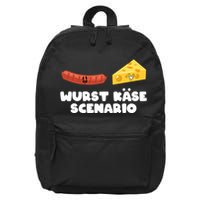 Sausage Cheese Wurst KäSe Scenario Joke 16 in Basic Backpack
