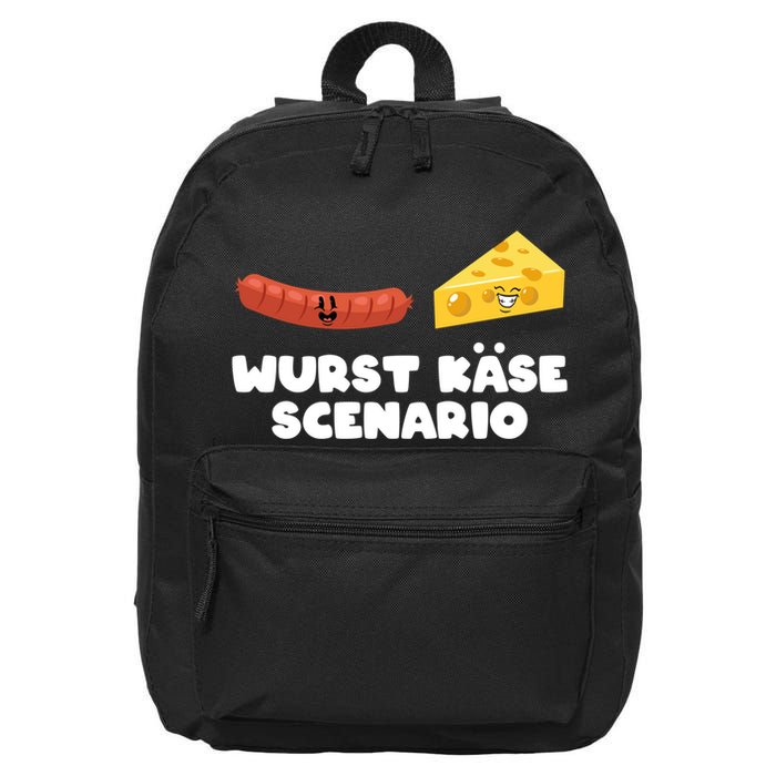 Sausage Cheese Wurst KäSe Scenario Joke 16 in Basic Backpack