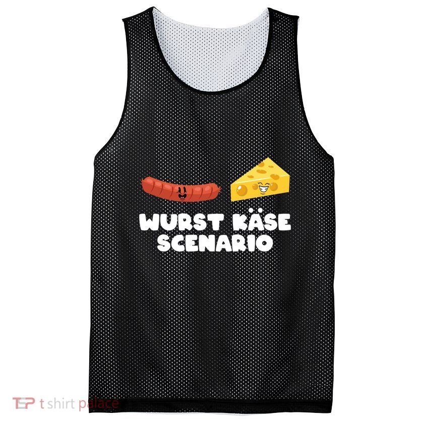 Sausage Cheese Wurst KäSe Scenario Joke Mesh Reversible Basketball Jersey Tank