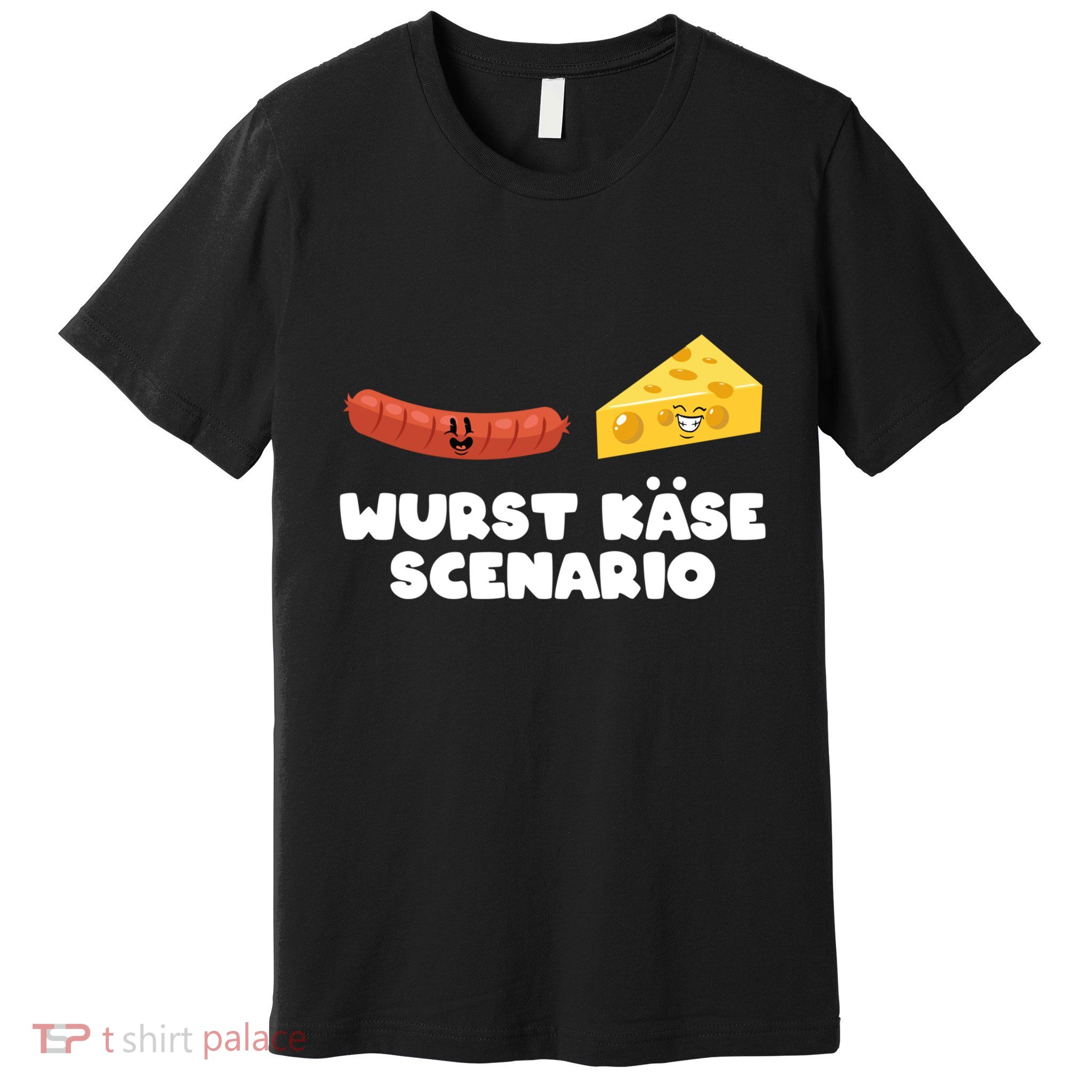 Sausage Cheese Wurst KäSe Scenario Joke Premium T-Shirt