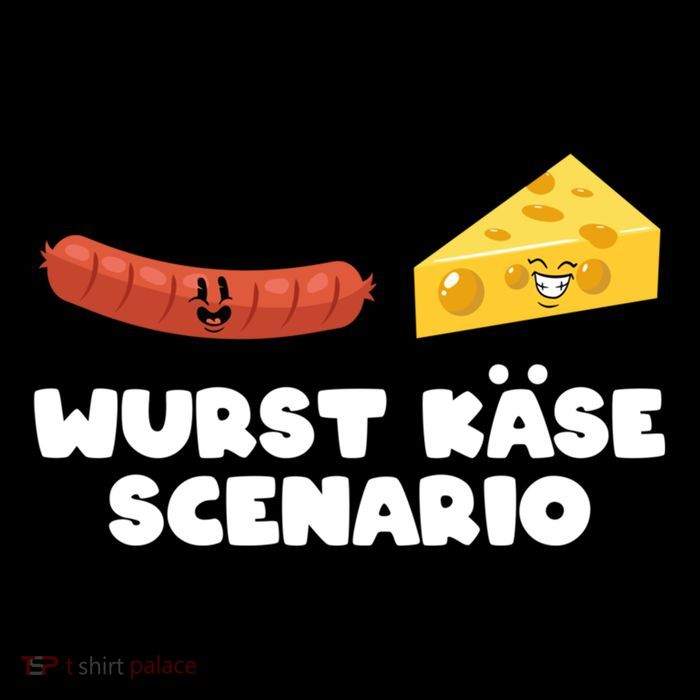 Sausage Cheese Wurst KäSe Scenario Joke Premium T-Shirt