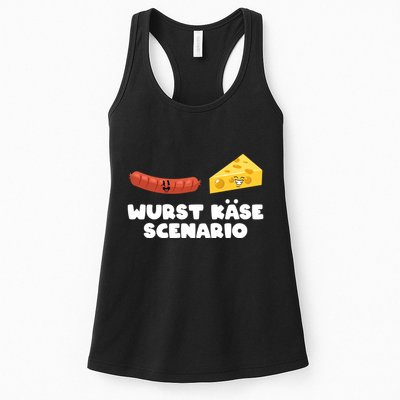 Sausage Cheese Wurst KäSe Scenario Joke Womens Tank Top