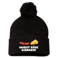 Sausage Cheese Wurst KäSe Scenario Joke Pom Pom 12in Knit Beanie