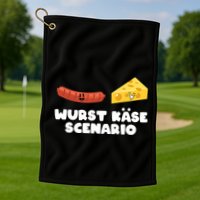 Sausage Cheese Wurst KäSe Scenario Joke Golf Towel