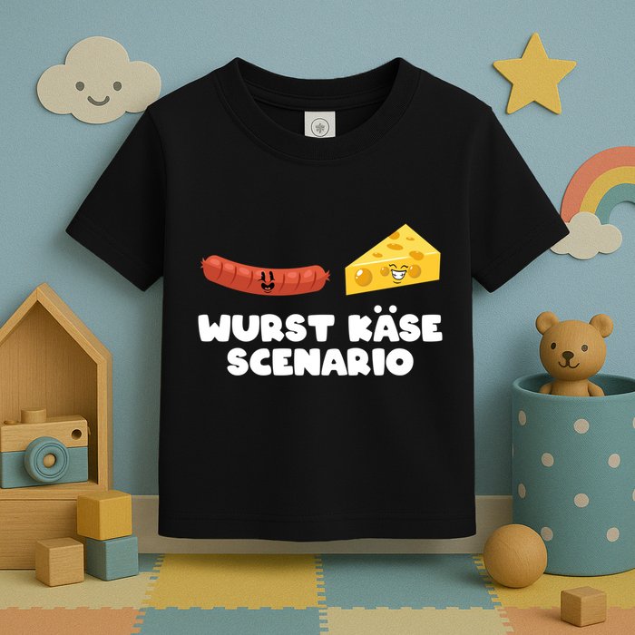 Sausage Cheese Wurst KäSe Scenario Joke Toddler T-Shirt