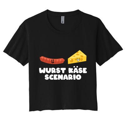 Sausage Cheese Wurst KäSe Scenario Joke Crop Top