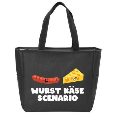Sausage Cheese Wurst KäSe Scenario Joke Zip Tote Bag