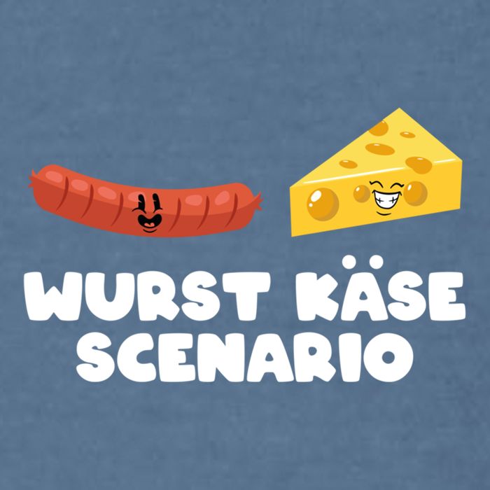 Sausage Cheese Wurst KäSe Scenario Joke Garment-Dyed Sweatshirt