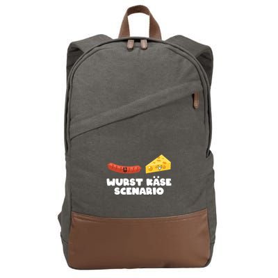 Sausage Cheese Wurst KäSe Scenario Joke Cotton Canvas Backpack