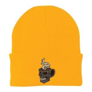 Scull Cup With Coffee Skeleton Gift Knit Cap Winter Beanie