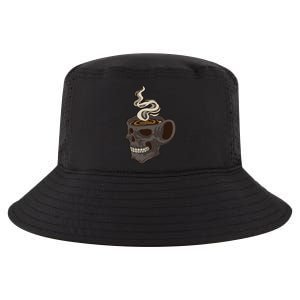 Scull Cup With Coffee Skeleton Gift Cool Comfort Performance Bucket Hat