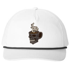 Scull Cup With Coffee Skeleton Gift Snapback Five-Panel Rope Hat