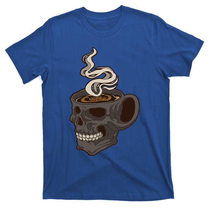 Scull Cup With Coffee Skeleton Gift T-Shirt