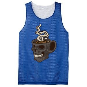 Scull Cup With Coffee Skeleton Gift Mesh Reversible Basketball Jersey Tank