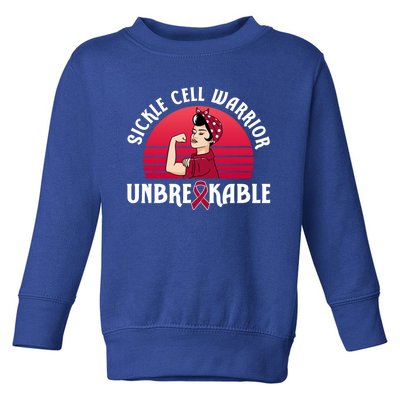 Sickle Cell Warrior Unbreakable Gift Toddler Sweatshirt