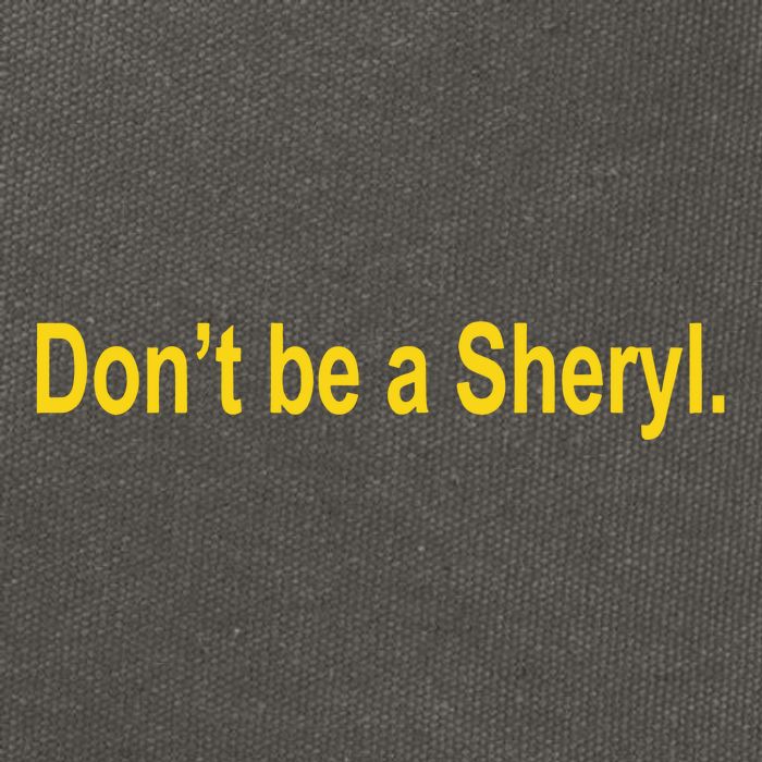 Sheryl Crow Wearing Don’T Be A Sheryl Cotton Canvas Backpack